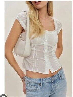 Reformation Devon Lee Carlson Alabama Blouse
